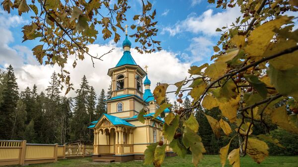 Церковь Успения Богородицы в Гефсиманском скиту на острове Валаам Церковь Успения Богородицы в Гефсиманском скиту на острове Валаам