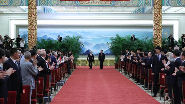 Президент России Владимир Путин и председатель Китая Си Цзиньпин. Архивное фото
