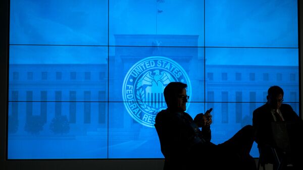 Пресс-конференция в здании Федеральной резервной системы США в Вашингтоне. Архивное фото