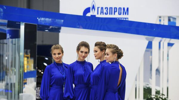 Павильон компании Газпром Межрегионгаз на Петербургском международном газовом форуме. 2018 год 