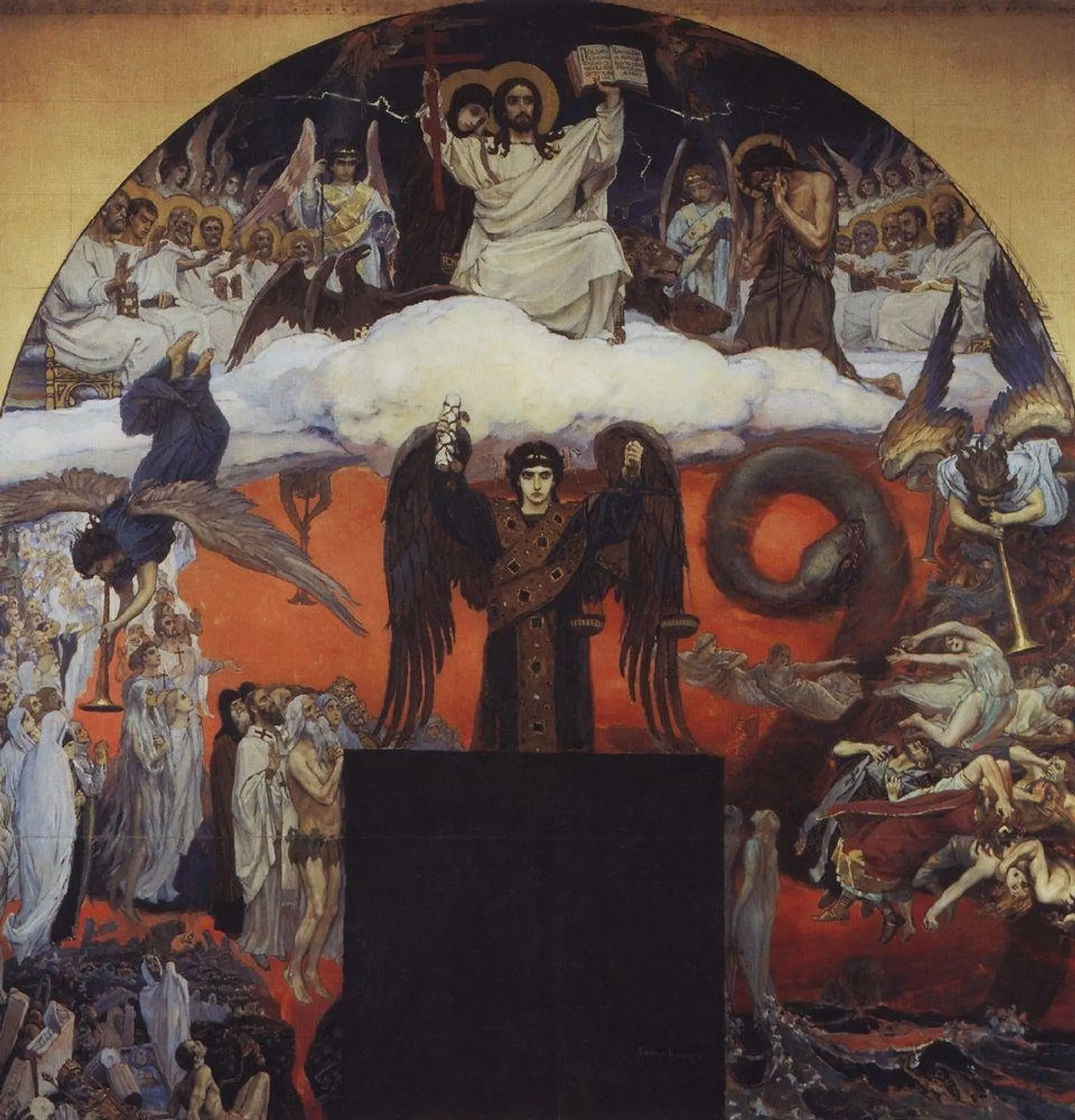 Фреска Виктора Васнецова Страшный суд во Владимирском соборе Киева. 1885-1896 гг. Фреска Виктора Васнецова Страшный суд во Владимирском соборе Киева. 1885-1896 гг. - РИА Новости, 1920, 30.07.2021