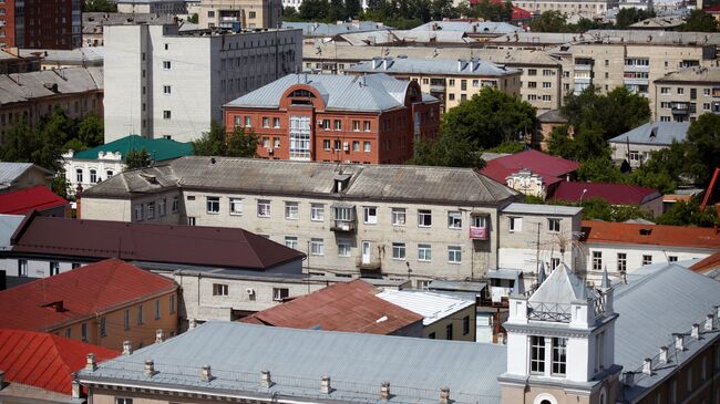 Вид на Курган с гостиничного комплекса Воробьевы горы. Архивное фото