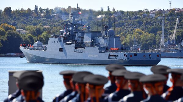 Встреча фрегата Адмирал Макаров в Севастополе. 5 октября 2018