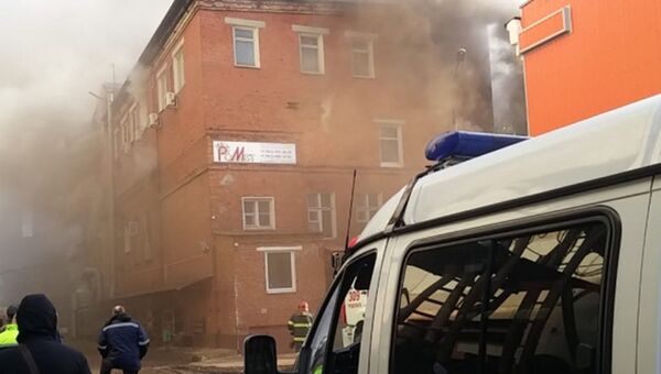 Пожар в здании по производству оборудования для обработки тонколистового металла в городском округе Подольска. 7 октября 2018