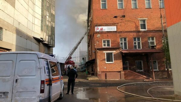 Пожар в здании по производству оборудования для обработки тонколистового металла в городском округе Подольска. 7 октября 2018