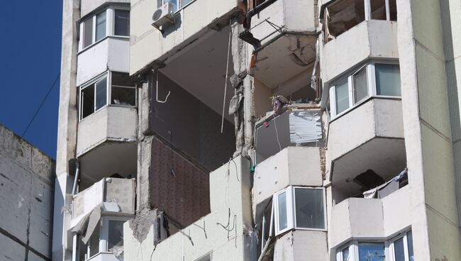 Жилой дом на Московском проспекте в Кишиневе, где произошел взрыв. 7 октября 2018