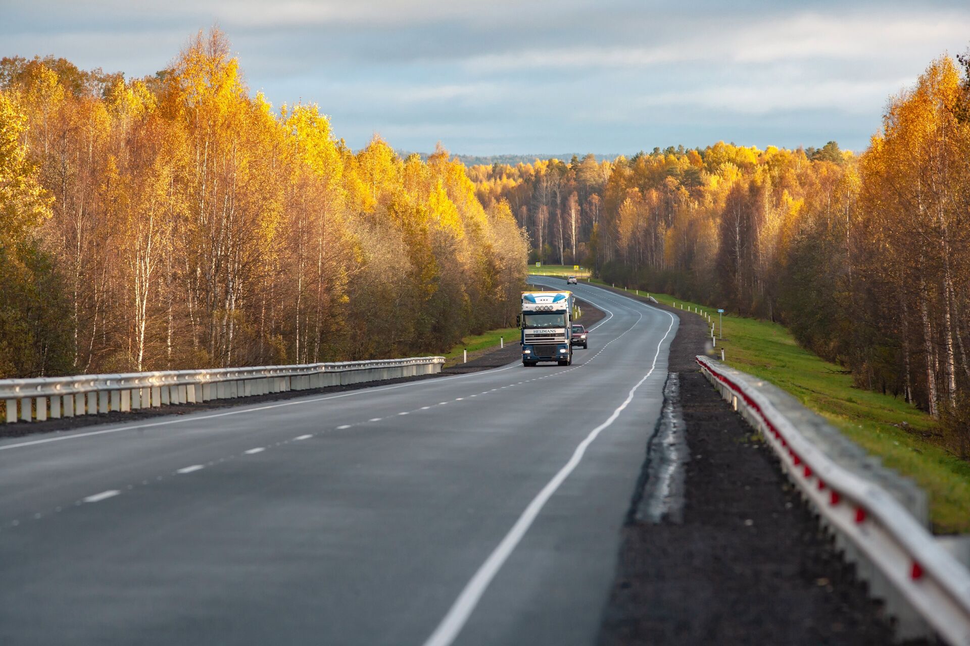 Осенний лес вдоль автодороги Кола в Кондопожском районе Республики Карелия - РИА Новости, 1920, 16.03.2023