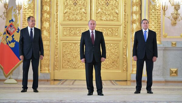 Владимир Путин на церемонии вручения верительных грамот послов иностранных государств. 11 октября 2018