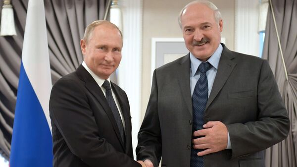 Владимир Путин и президент Республики Беларусь Александр Лукашенко