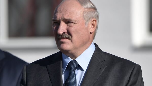 Президент Республики Беларусь Александр Лукашенко перед началом встречи президента РФ Владимира Путина в Могилеве. 12 октября 2018