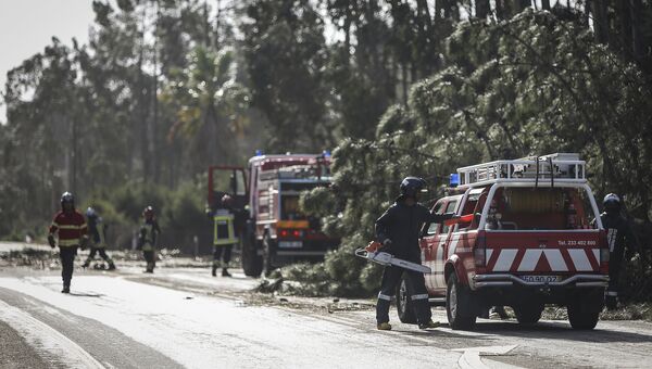 Ликвидация последствий урагана Лесли в Португалии. 14 октября 2018