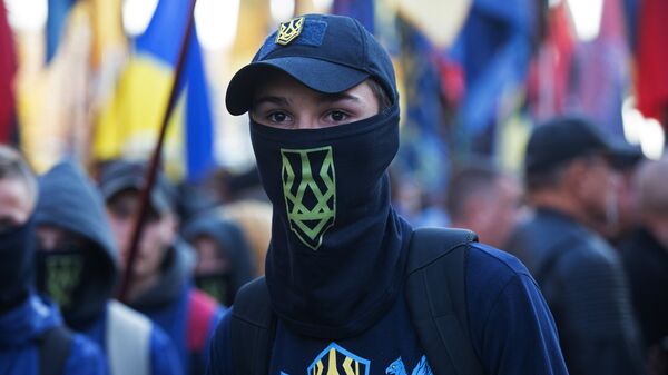 Участники марша националистов в Киеве. Архивное фото