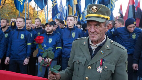 Участники марша националистов в Киеве. Архивное фото