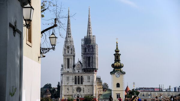 Кафедральный собор на площади Каптоль в Загребе