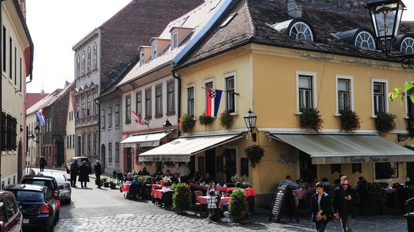 Улица старого города в Загребе