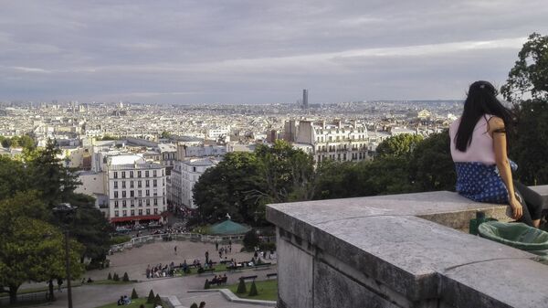 Вид на Париж со смотровой площадки базилики Сакре-Кёр 