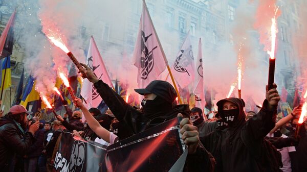 Участники марша националистов в Киеве
