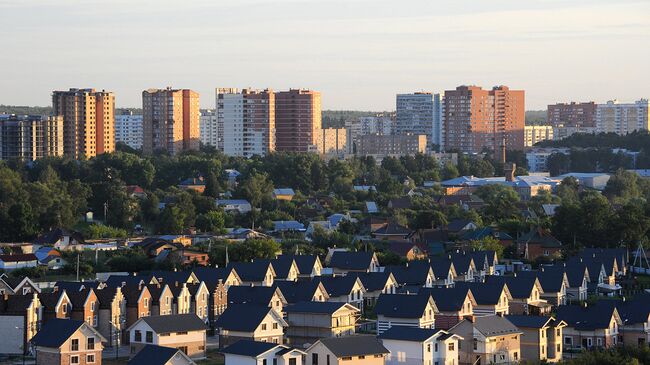 Вид на строящийся жилой комплекс. Архивное фото