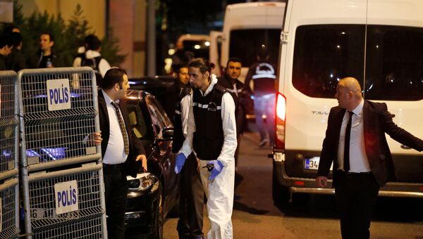 Турецкие полицейские в консульстве Саудовской Аравии в Стамбуле