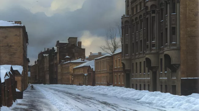 Репродукция картины Малая Ордынка. 1978 год. Художник Вадим Дементьев