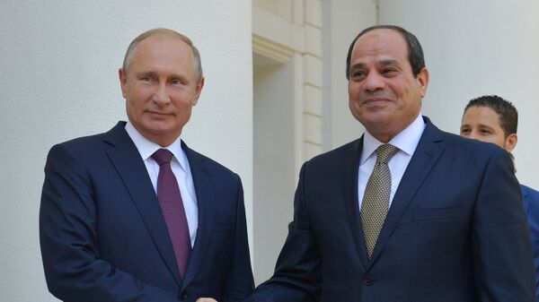 Президент РФ Владимир Путин и президент Арабской Республики Египет Абдель Фаттах ас-Сиси
