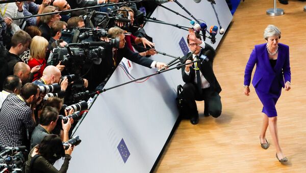 Премьер Британии Тереза Мэй на саммите ЕС в Брюсселе