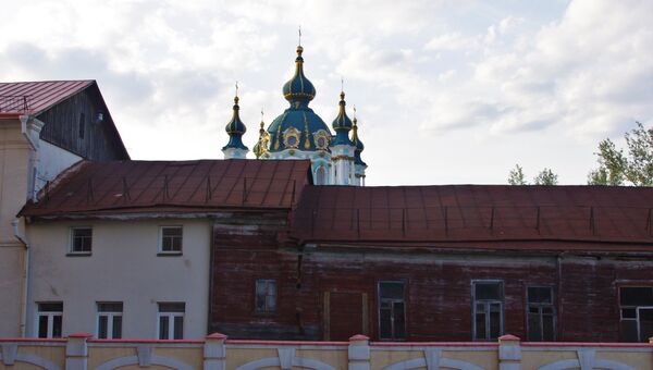 Вид на Андреевскую церковь в Киеве. Архивное фото