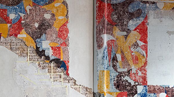Фрески художника Джакомо Балла обнаруженные в ходе реставрации в Банке Италии, Рим