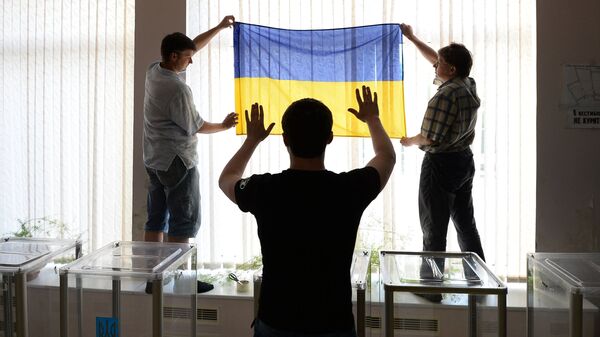 Подготовка избирательного участка к выборам президента Украины