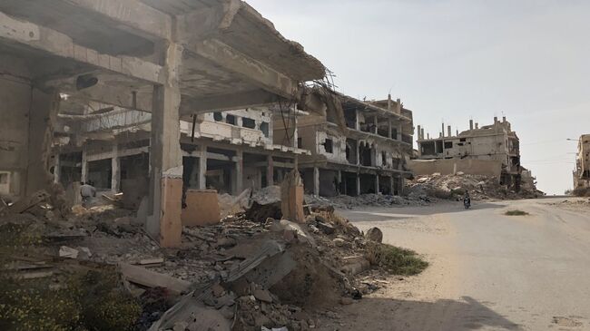 Старая часть города Дераа (Дераа-аль-Баляд), район, где началась сирийская война. Архивное фото