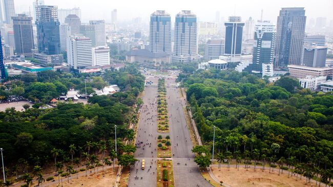 Вид на город Джакарта