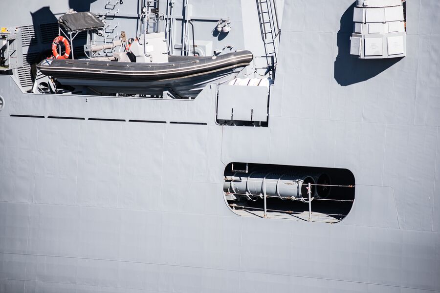 Ниша правого торпедного аппарата на фрегате Адмирал Макаров