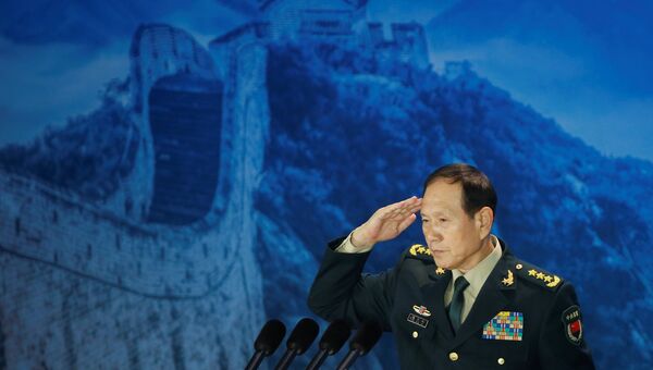 Министр обороны КНР Вэй Фэнхэ на международном Сяншаньском форуме по вопросам безопасности в Пекине, Китай. 25 октября 2018