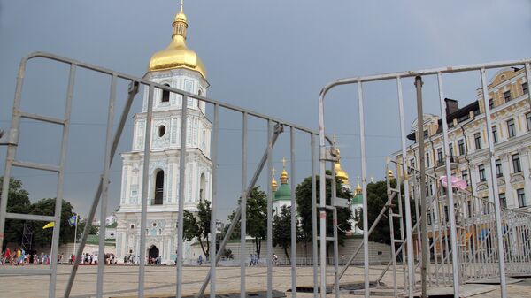 Вид на Софийский собор в Киеве. Архивное фото