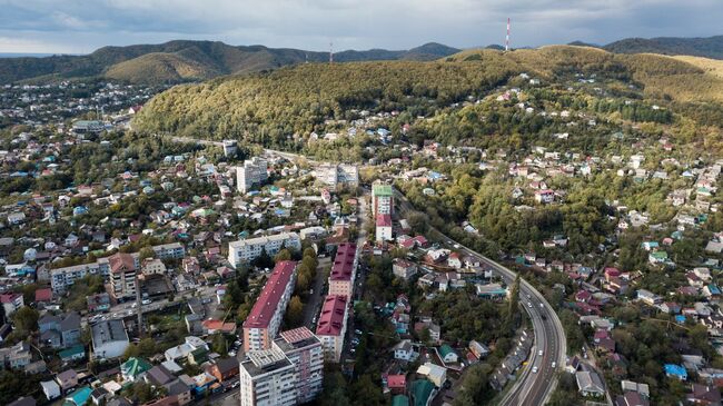 Город Туапсе, который пострадал от наводнения, вызванного сильными дождями в Краснодарском крае. Архивное фото