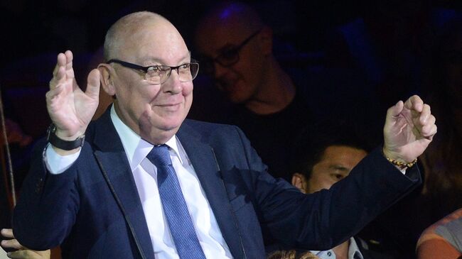 Генеральный директор Московского цирка на Цветном бульваре Максим Никулин на гала-шоу всемирного фестиваля циркового искусства Идол