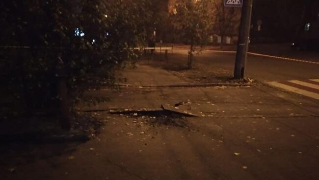 На месте замыкания силового кабеля в центре Киева. 30 октября 2018