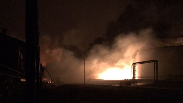 Пожар на нефтебазе в Ханты-Мансийском автономном округе. 30 октября 2018