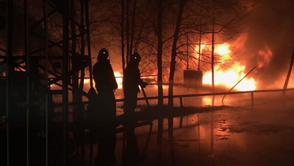 Пожар на нефтебазе в Ханты-Мансийском автономном округе. 30 октября 2018