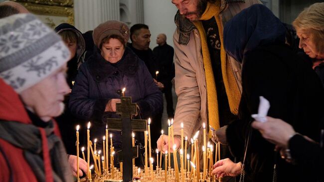 Панихида по жертвам авиакатастрофы над Синаем в Санкт-Петербурге. 31 октября 2018