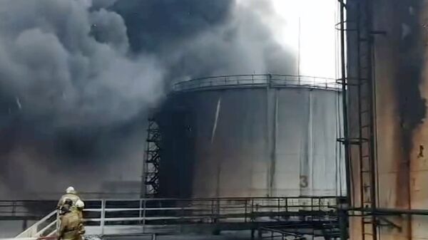 Пожар на нефтеперерабатывающей станции в Ханты-Мансийском автономном округе. 31 октября 2018