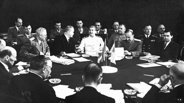 Участники Потсдамской конференции. 1945 год