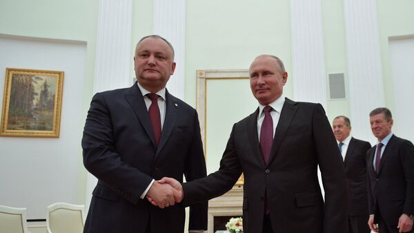  Президент РФ Владимир Путин и президент Молдавии Игорь Додон