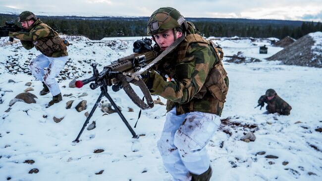 Военнослужащие Вооруженных сил Норвегии во время совместных учений НАТО Trident Juncture 2018. Архивное фото