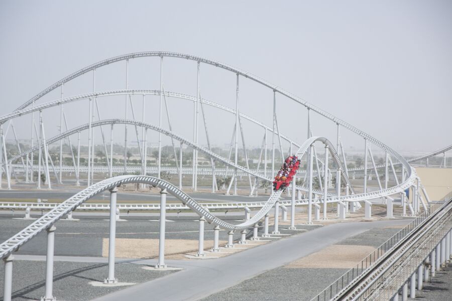 Горки Formula Rossa в  парке развлечений Мир Феррари в Абу-Даби, ОАЭ