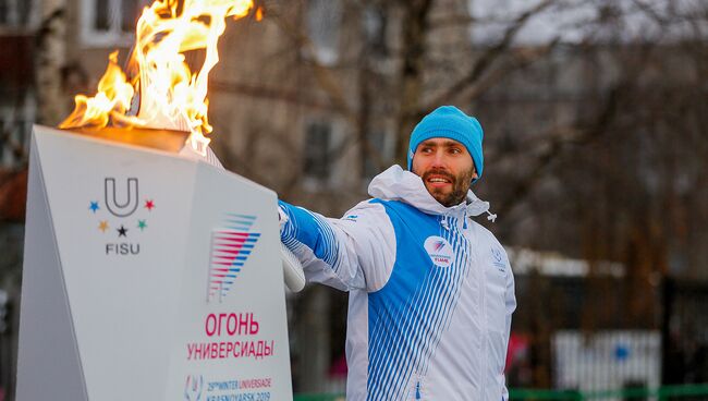 Эстафета огня зимней Универсиады – 2019 в Архангельске