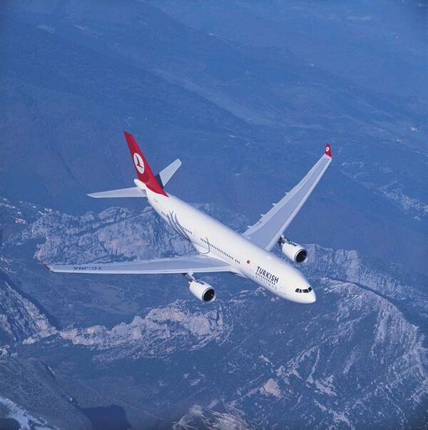Самолет авиакомпании Turkish airlines
