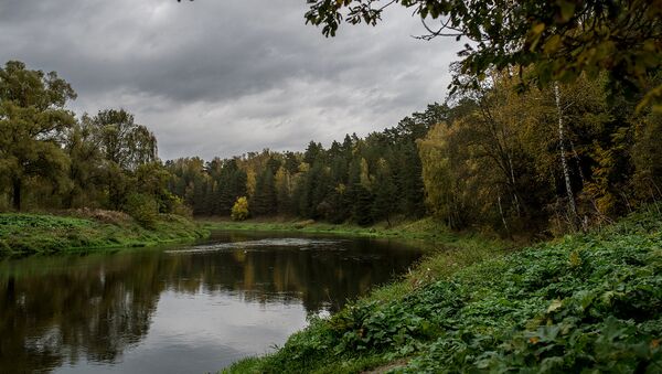 Москва-река в окрестностях села Троицкое в Одинцовском районе Московской области. Архивное фото