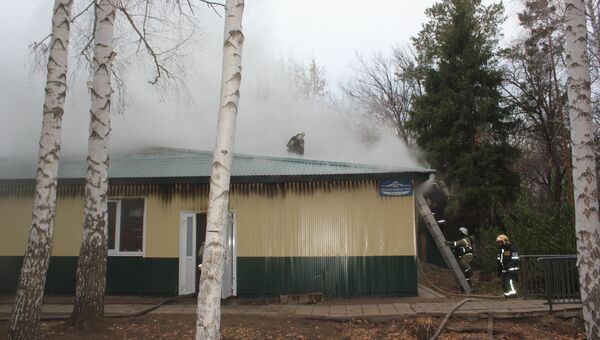 Ликвидация пожара в детском оздоровительно-образовательном центре Оренбурга. 8 ноября 2018