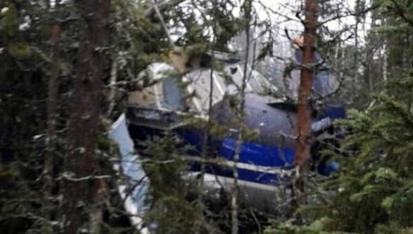 Самолет Ан-2, совершивший вынужденную посадку в лесу в 50 километрах от Архангельска. 8 ноября 2018